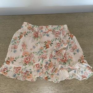Zara floral mini skirt